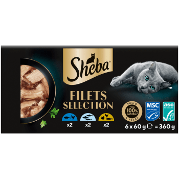 Kattmat Filets Selection 6-p Miljömärkt Sheba.
