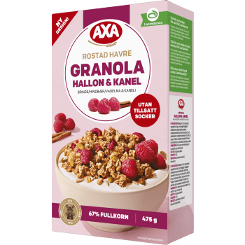 Granola Raspberry & Cinnamon 475g AXA.