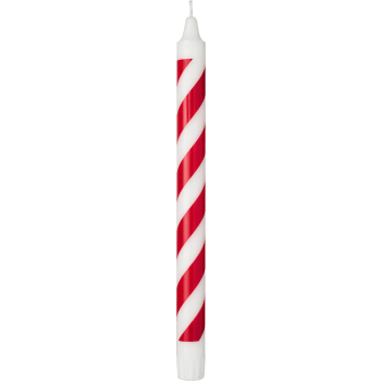 Kronljus röd rand 27,5cm 1p ICA.