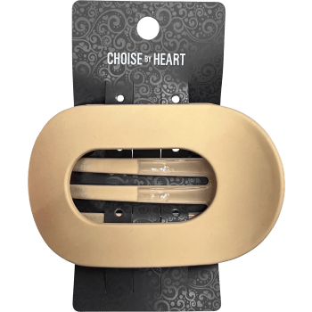 Hårklämma Beige Oval 1st Choise By Heart.