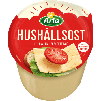Hushållsost mild 26% ca 2,2kg Arla.
