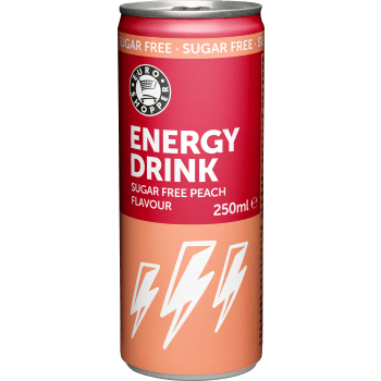 Energidryck Peach.