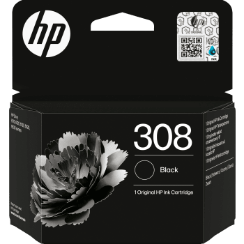 Bläck No 308 svart HP ink.
