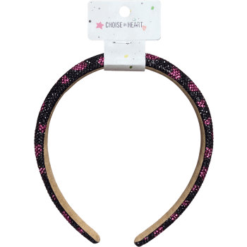 Hårband Med Strass Svart Och Rosa 1st Choise By Heart.