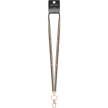 Nyckelband Svart Med Strass 1st Choise By Heart.