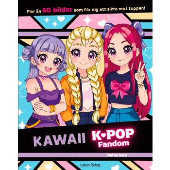 Kawaii K-pop Fandom målarbok.