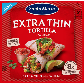 Tortilla extra thin wheat 244g Santa Maria.