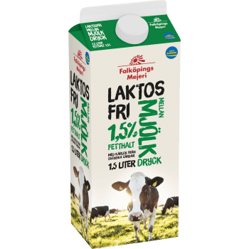 Mellanmjölkdryck 1,5% Laktosfri 1,5l Falköpings Mejeri.