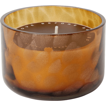 Doftljus sparkly brun/guld H8cm ICA.
