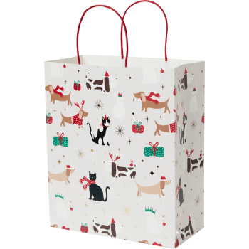 Presentpåse Lussekatt AOP 26x31 cm.
