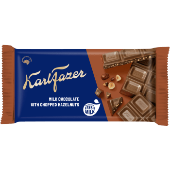 Chokladkaka Hackad Hasselnöt 145g Fazer.