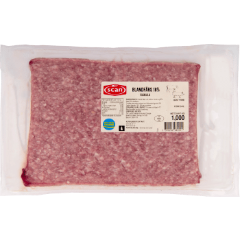 Blandfärs Färsk 18% 1kg Scan.