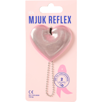 Reflexhänge Hjärta Rosa Bandet ICA.