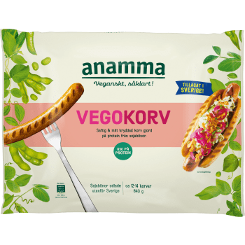 Vegokorv Glutenfri Fryst 840g Anamma.