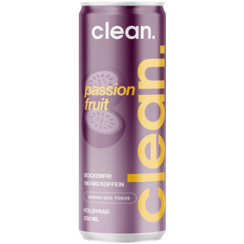 Clean drink passion fruit 330 ml.