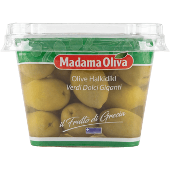 Jätteoliver Halkidiki Söta 480g Madama Oliva.