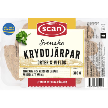 Kryddjärpar Örter Vitlök Stekta 300g Scan.