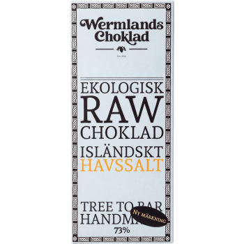 Rawchoklad Med Isländskt Havssalt Eko 50g Wermlands Choklad.