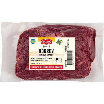 Högrev av nöt i bit ca 1,2kg Scan.
