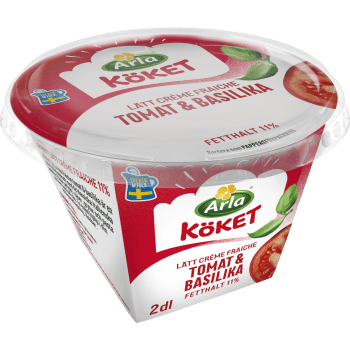 Lätt Crème fraiche Tomat & Basilika 11% 2dl Arla Köket®.