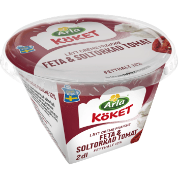 Lätt Crème Fraiche Feta & Soltorkad tomat 12% 2dl Arla Köket®.