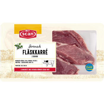 Fläskkarré Färsk Skivad 300g Scan.