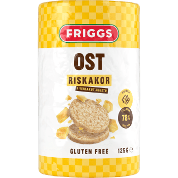 Riskakor med Ostsmak 125g Friggs.