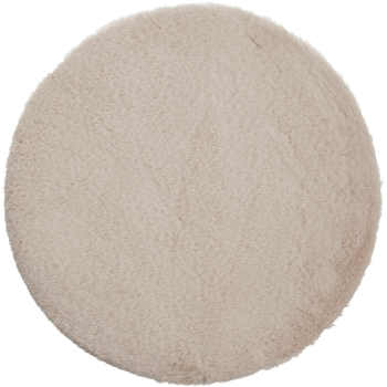 Matta rund Softy creme 120 cm.