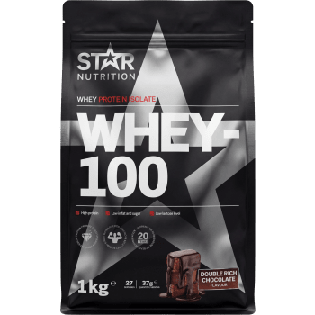 Proteinpulver Av Vassleproteinisolat Whey-100 1kg Star Nutrition.
