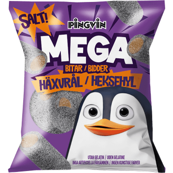 Pingvin Megabitar Häxvrål Påse 115g.