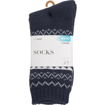 Socka 2p grå/blå 44/47 mywear.