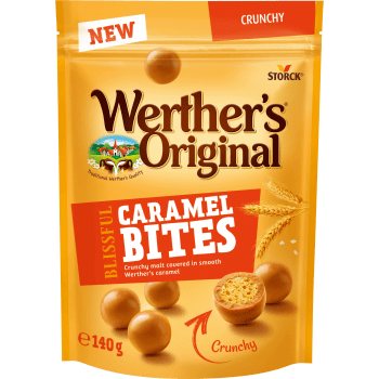 Godis Blissful Bites Crunchy Malt 140g Werthers original.