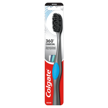 Tandborste 360 Charcoal Medium 1-p Colgate.
