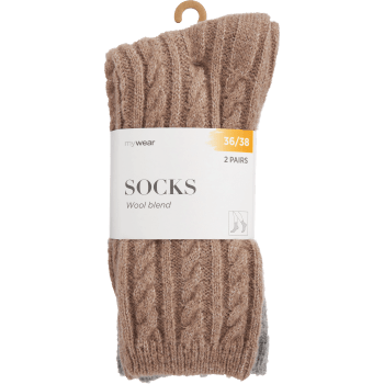 Socka 2p Cable brun 36/38 mywear.