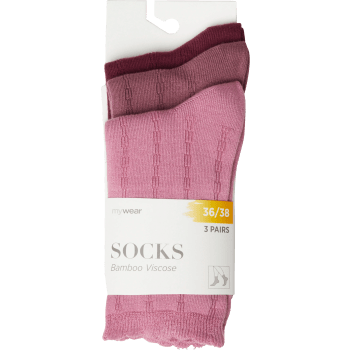 Socka 3p rosa mix 36/38 mywear.