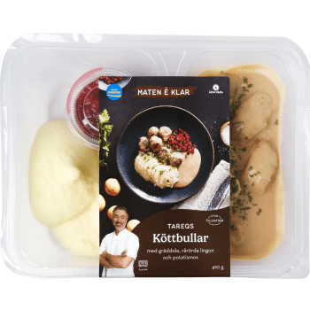 Färdigmat Tareqs Köttbullar med Gräddsås 410g Maten e klar.