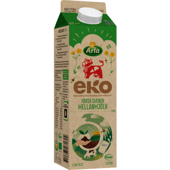 Färsk mellanmjölk 1,5% Ekologisk 1l Arla Ko®.