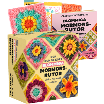 Blommiga mormorsrutor Bok och 50 kort: Virka, mixa och matcha.