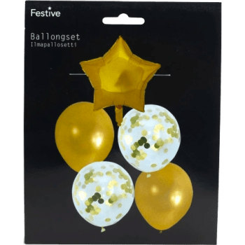 Ballongset Guld 5-p Festive.