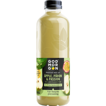 Fruktdryck Äpple Päron Passionsfrukt 850ml God Morgon.