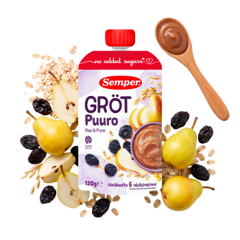 Gröt Päron & Katrinplommon 6m 120g Semper.