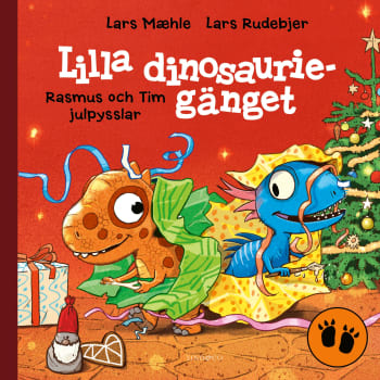 Lilla dinosauriegänget. Rasmus och Tim julpysslar.