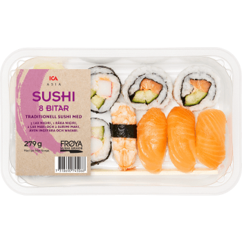 Sushi 8 bitar 279g ICA Asia.
