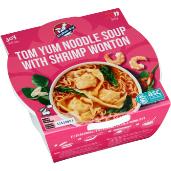 Tom yum noodle soup shrimp wonton 240g Kitchen Joy.
