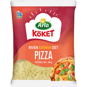 Riven ost Pizza 32% 300g Arla Köket.
