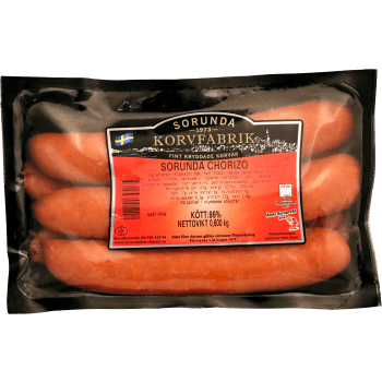 Chorizo 86% Kötthalt 600g Sorunda Korv.