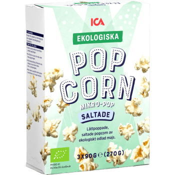 Mikropopcorn Saltade 3-p 270g ICA Eko.