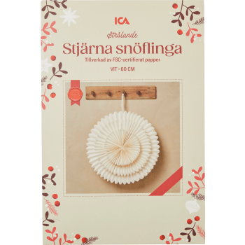 Stjärna Snöflinga vit 60cm ICA.