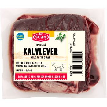 Kalvlever Färsk ca 500g Scan.