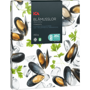 Blåmusslor Fryst 450g ICA.